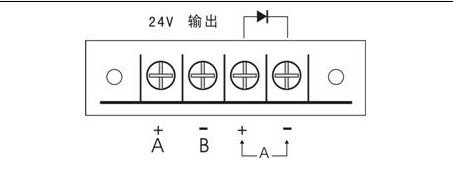 卸下变送器接线端的旋盖，可以看到如图所示的接线端子。